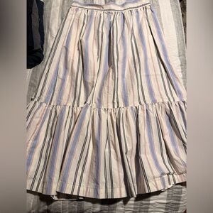 A New Day Pastel Striped A-Line Skirt